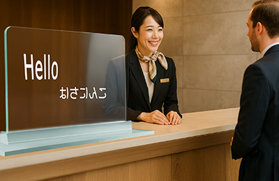 透過翻訳ディスプレイ